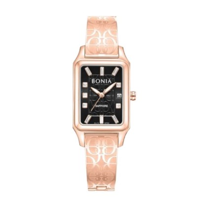 Bonia La Luna Elegance BNB10762-2537 Rose Gold Stainless Steel Women Watch   